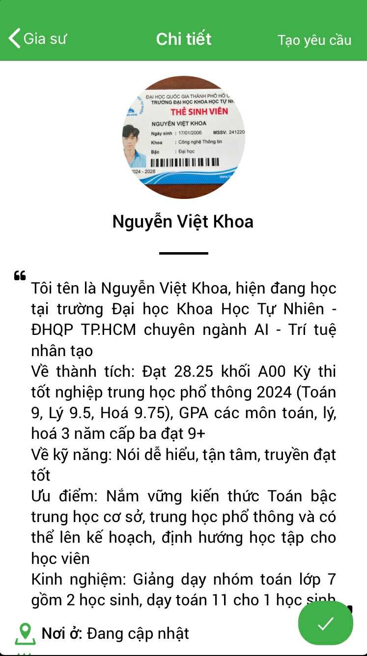 Gia sư Toán 15
