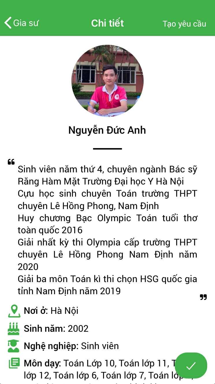 Gia sư Toán 15